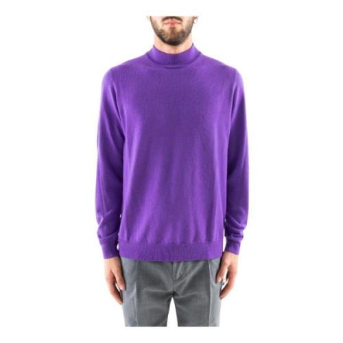 Corsinelabedoli Turtleneck Wool Jumper Purple, Herr