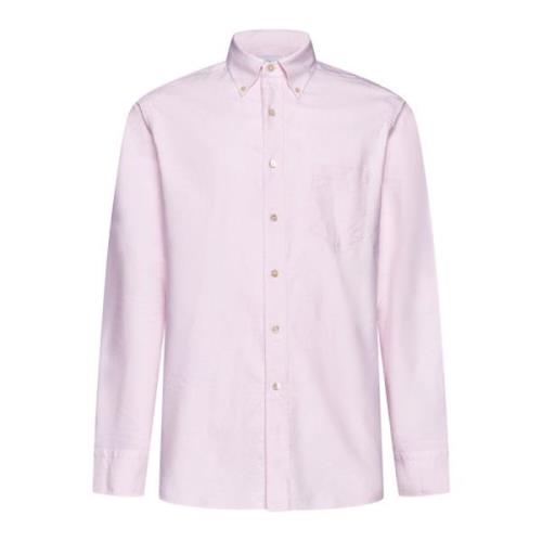 D4.0 Rosa Oxford Button Down Skjorta Pink, Herr