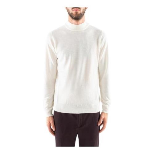 Corsinelabedoli Turtleneck Jumpers i Extrafin Ull White, Herr