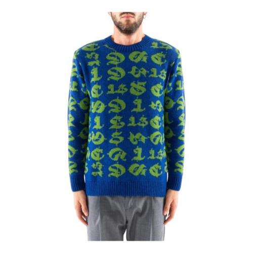 Corsinelabedoli Monogram Logo Ull Jumpers Multicolor, Herr