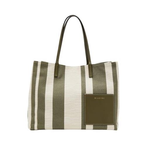 Biagini Reversible Canvas Leather Bag Multicolor, Dam