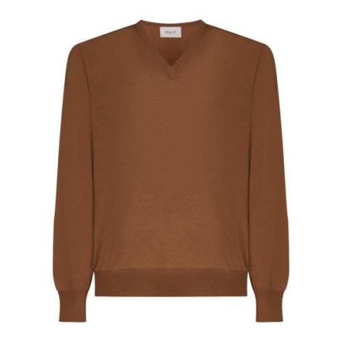 D4.0 Brun Ull Crew-Neck Jumper Brown, Herr