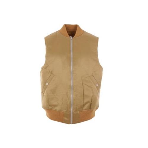 Mythinks Beige Bomberjacka Oversize Satin Beige, Dam