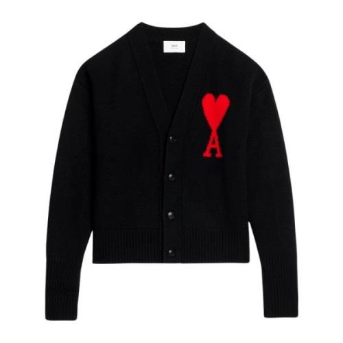 Ami Paris Hjärt Cardigan Black, Herr