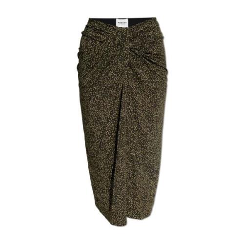 Isabel Marant Étoile Draped Front Rock Mörk Khaki Lime Green, Dam