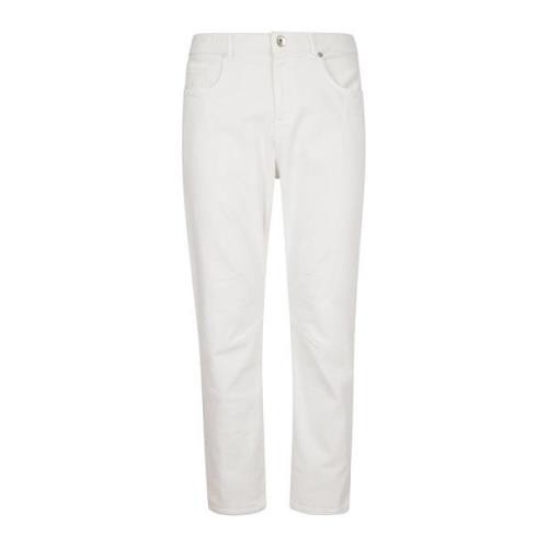 Eleventy Stretch Denim Byxor med Pences White, Herr