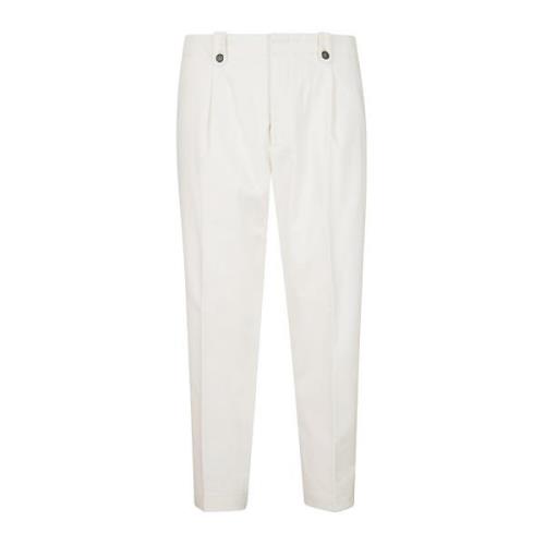 Eleventy Cashmere Bomull Regular Fit Byxor White, Herr