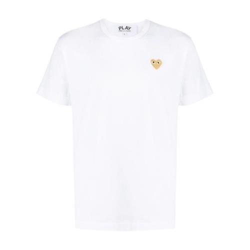 Comme des Garçons Play Hjärta Guld Play T-shirt White, Herr