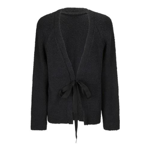 Cecilie Bahnsen Svart Boucle Stickad Tröja Black, Dam