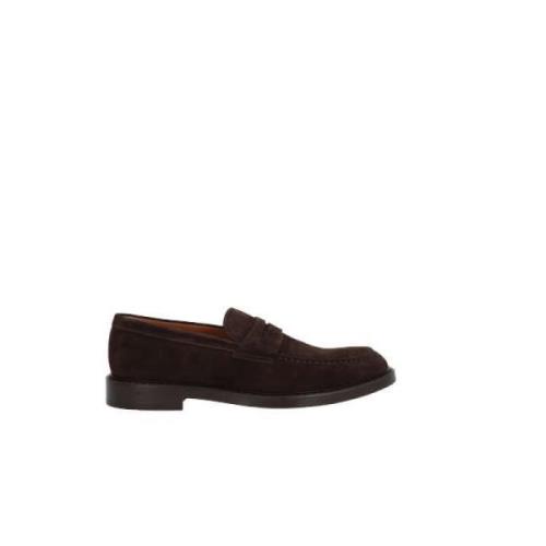 Doucal's Brun Mocka Penny Loafers Brown, Herr