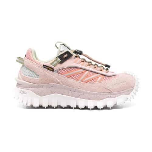 Moncler Rosa Platta Skor Pink, Dam