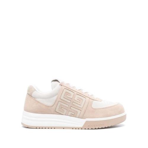 Givenchy Sneakers med 4G Motif och Läder Beige, Dam