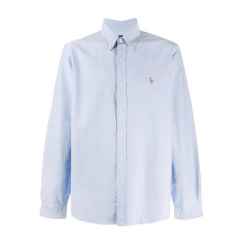 Ralph Lauren Blå Button-Down Skjorta Bomull Blue, Herr