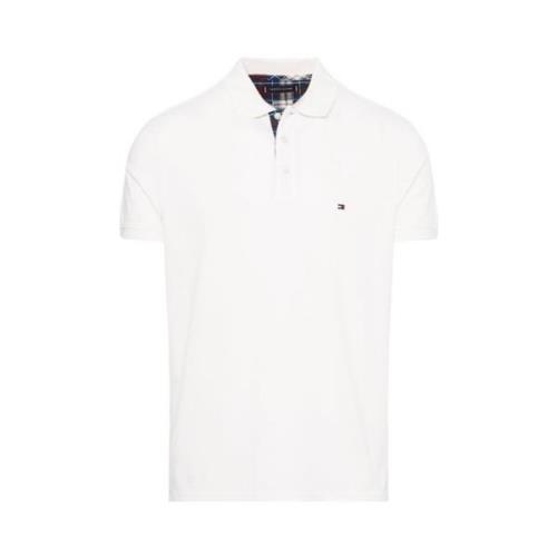 Tommy Hilfiger Check Polo Ancient White White, Herr