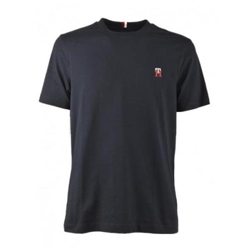 Tommy Hilfiger Broderad Logotyp Crew Neck T-shirt Blue, Herr