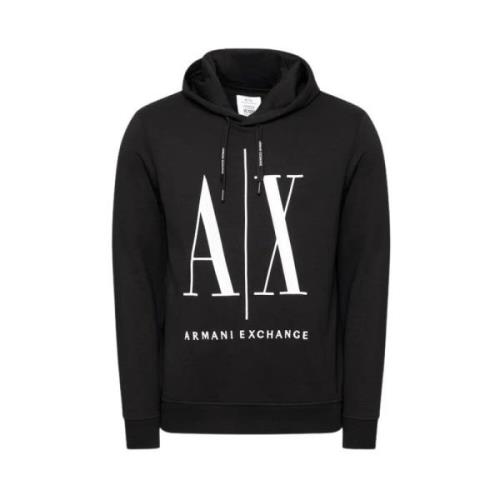 Armani Exchange Svarta Tröjor för Män Black, Herr