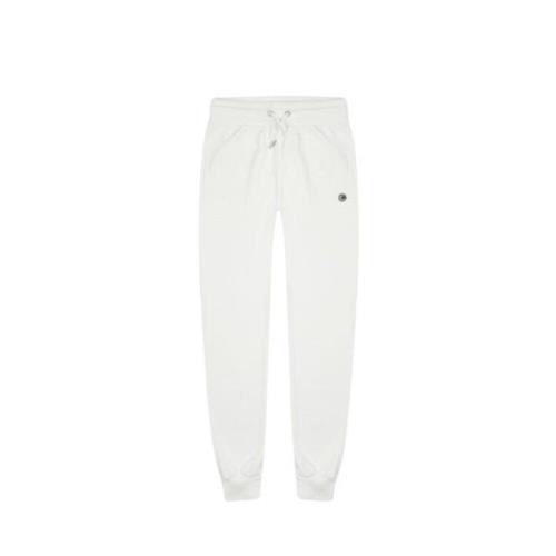 Colmar Vita Sweatpants med Sportig Ribbstickad Midja White, Dam