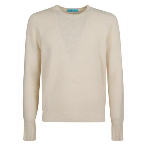 Drumohr Beige Lambswool Crew Neck Sweater Beige, Herr