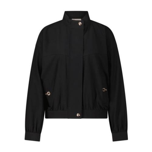 Liu Jo Guld Detalj Blouson Jacka Black, Dam