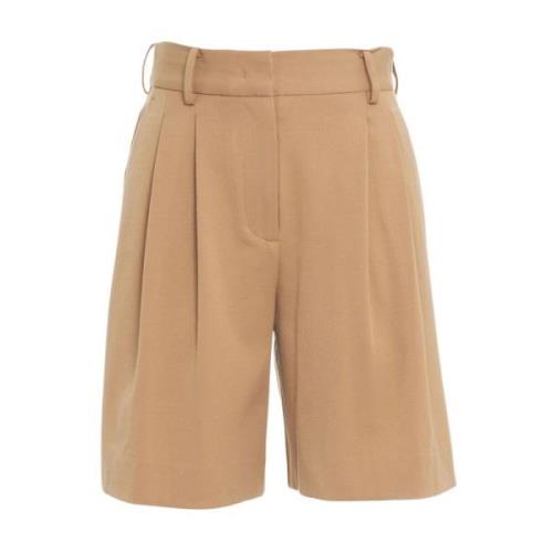 Staud Beige Bermuda Shorts Höj Sommargarderoben Beige, Dam