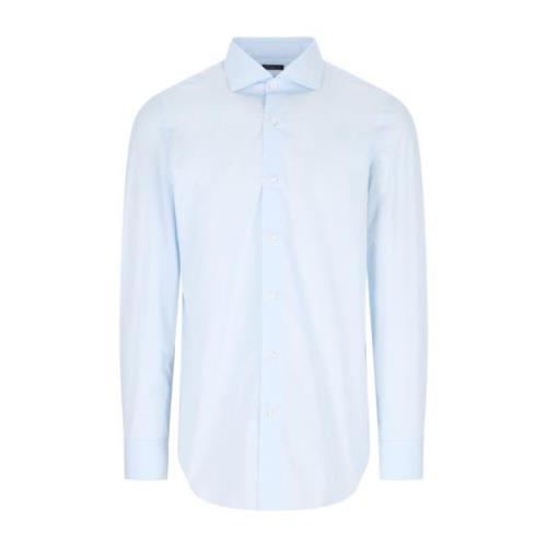 Finamore Formal Shirts Blue, Herr