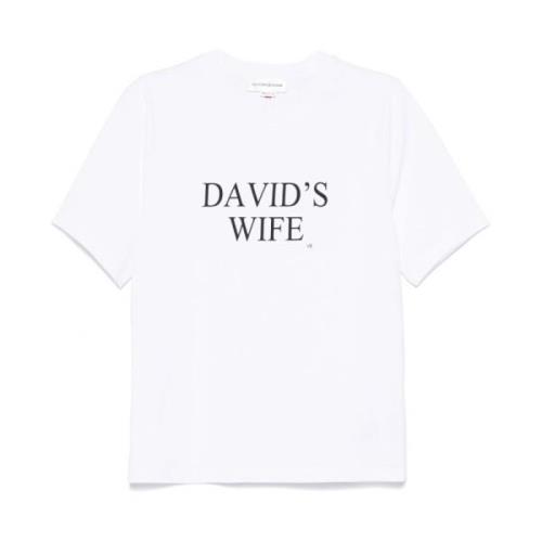 Victoria Beckham Ekologisk Bomull Slogan Print T-shirt White, Dam