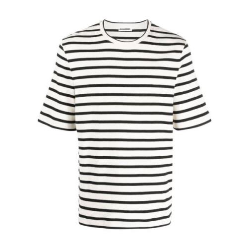 Jil Sander Ränder Tryck T-shirts och Polos White, Herr