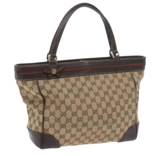 Gucci Vintage Pre-owned Canvas totevskor Brown, Dam