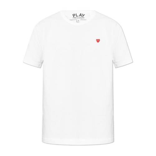 Comme des Garçons Play T-shirt med logopatch White, Herr