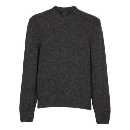 A.p.c. Lucas Pullover Sweaters Gray, Herr