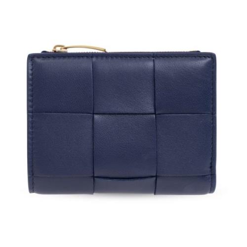 Bottega Veneta Läder Plånbok Blue, Dam