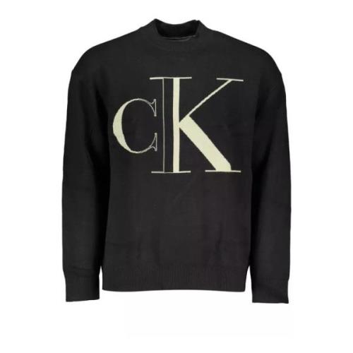 Calvin Klein Klassisk Svart Bomull Crew Neck Skjorta Black, Herr