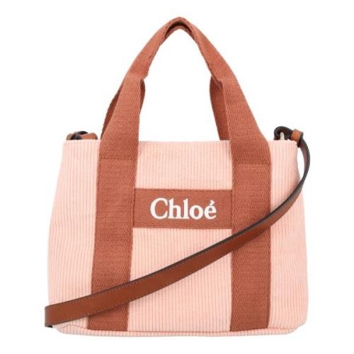 Chloé Ros Ribbad Logoväska Beige, Dam