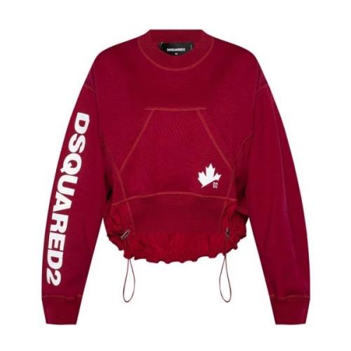 Dsquared2 Röd Bomullssweatshirt Ss22 Red, Dam