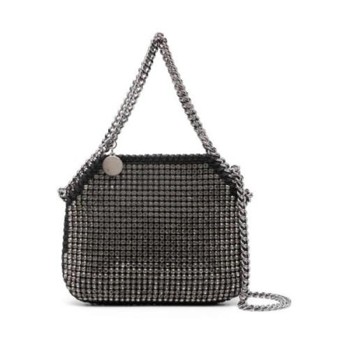 Stella McCartney Svart Kristalldekorerad Whipstitch Kedjetaske Black, ...