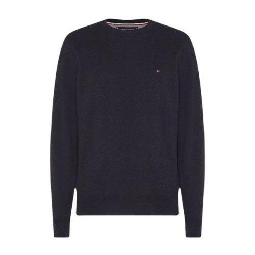 Tommy Hilfiger Lyxigt Stickat Plagg Black, Herr