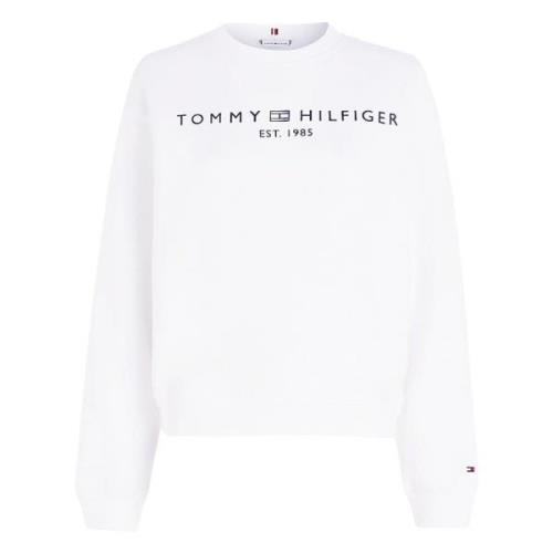 Tommy Hilfiger Optic White Sweatshirt White, Dam