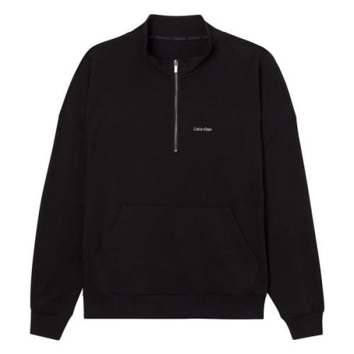 Calvin Klein Quarter Zip Hoodie Black, Herr