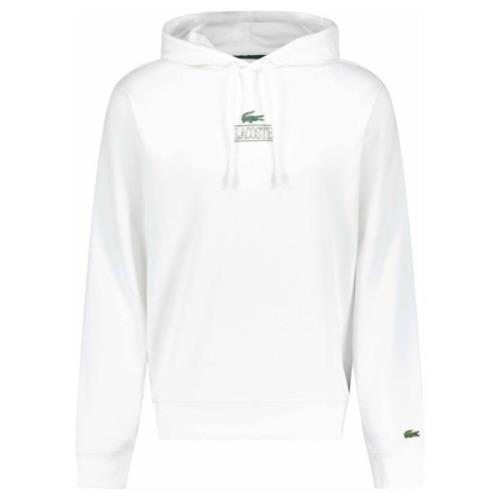 Lacoste Hoodie med Logotyp White, Herr