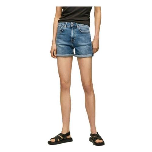 Pepe Jeans Denim Shorts Blue, Dam