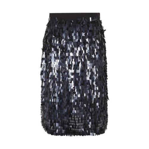 Pinko Paillett Midi Kjol Black, Dam