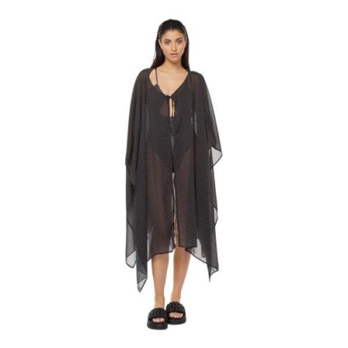 Trussardi Elegant Kaftan Klänning Black, Dam