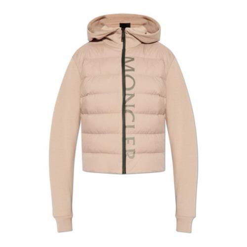 Moncler Sweatshirt med quiltad framsida Pink, Dam