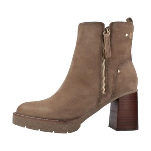 Carmela Stiliga Heeled Boots Brown, Dam