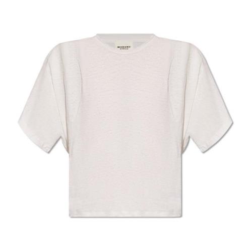 Isabel Marant Étoile ‘Kyanza’ linne T-shirt White, Dam