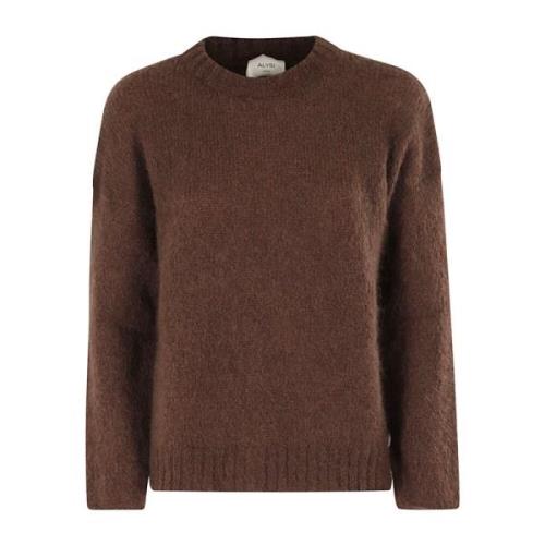 Alysi Mjuk Mohair Tröja Brown, Dam