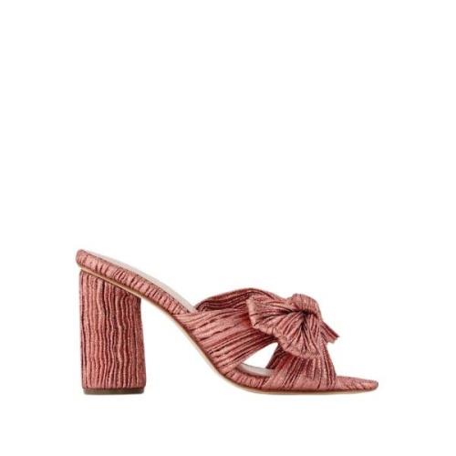 Loeffler Randall Rose Metallic Penny Sandaler Läder Pink, Dam