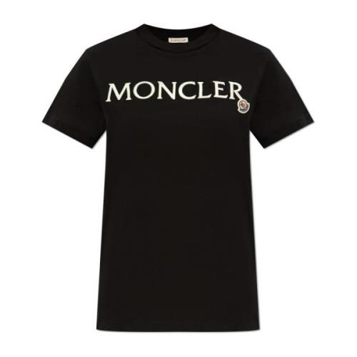 Moncler T-shirt med logotyp Black, Dam