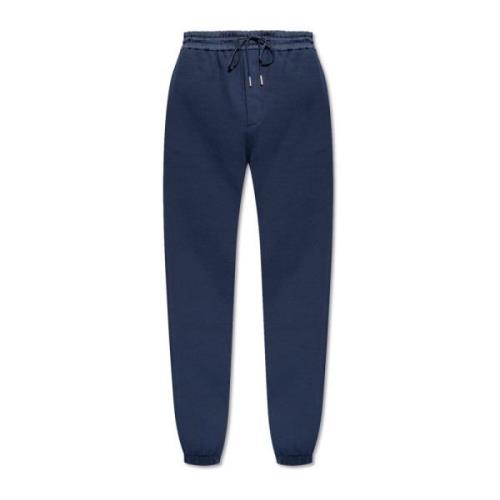 Saint Laurent Sweatpants med logotyp Blue, Herr