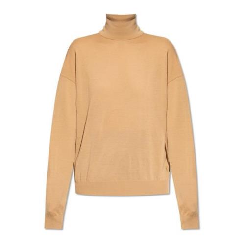 Saint Laurent Ull turtleneck top Beige, Dam